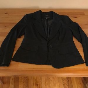 Black button blazer
